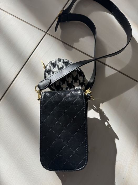 Розкішна сумочка для телефону Chanel жіноча чорна Шанель