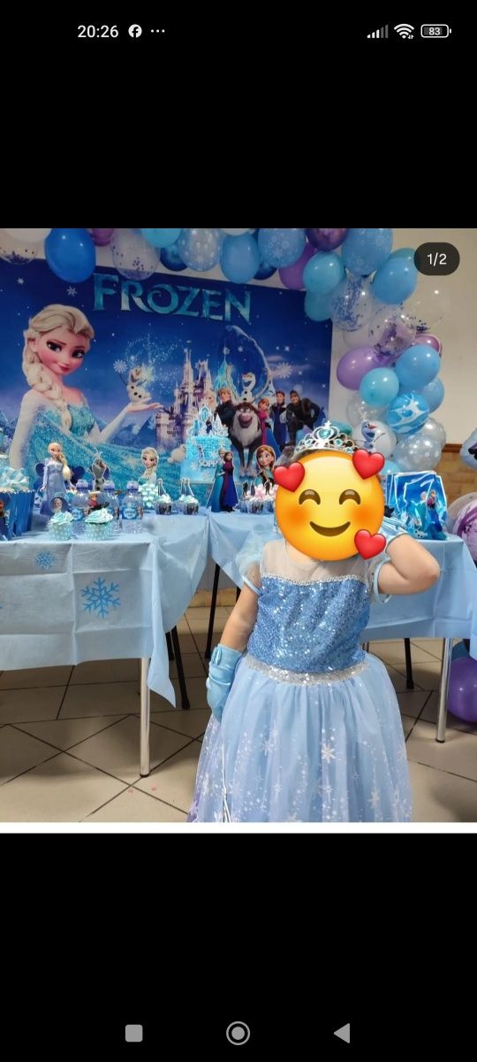 Painel e balões Frozen