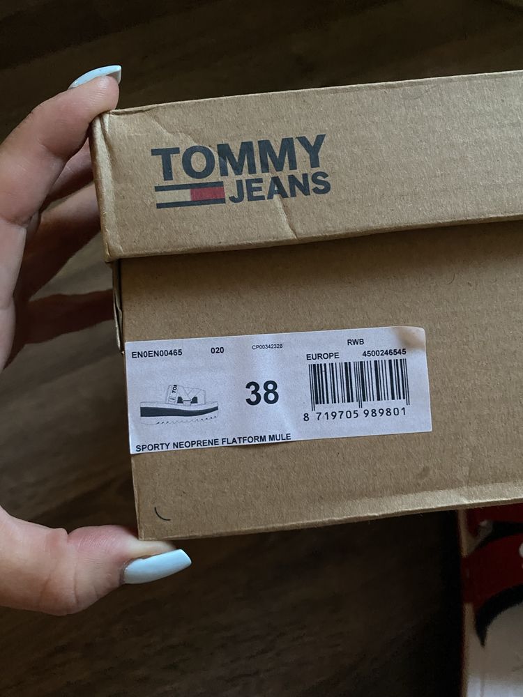 Klapki na platformie sandały Tommy Hilfiger