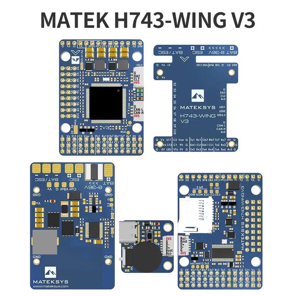 Польотний контролер MATEK H743-WING V3  для бпла літаків дронів