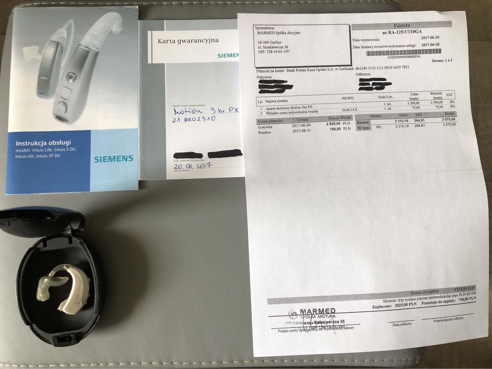 Aparat słuchowy Siemens Motion 3bx PX