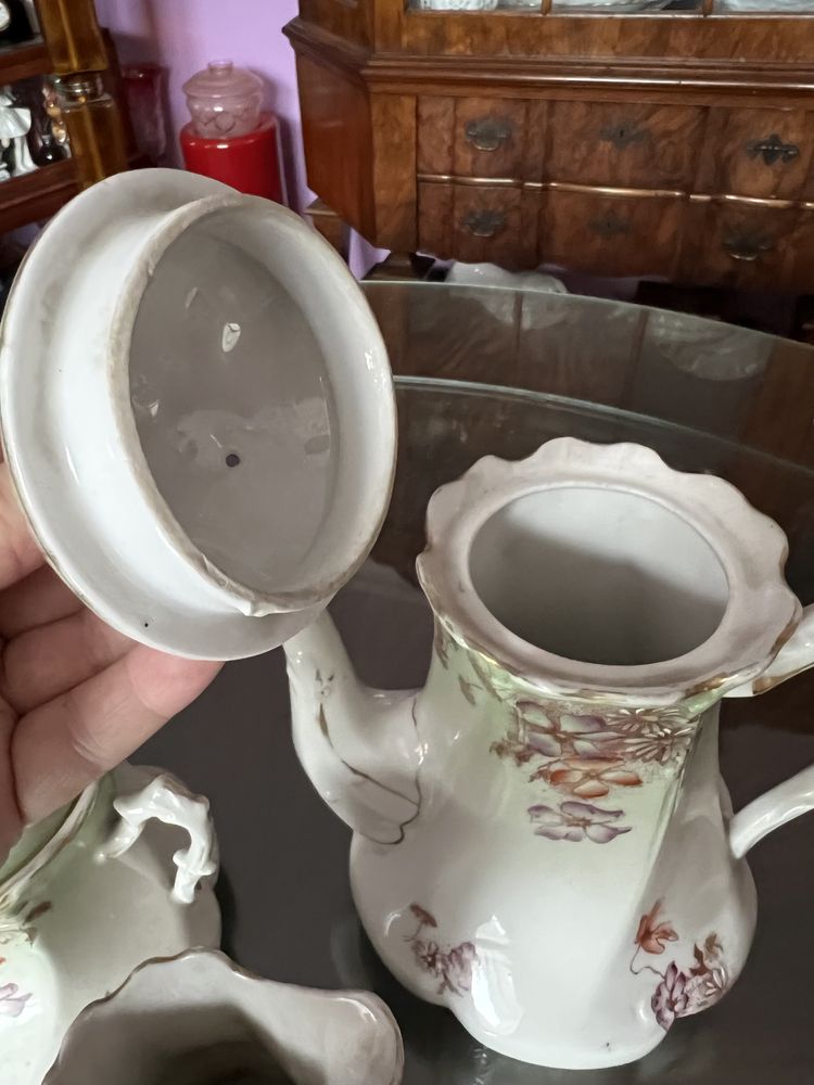 Porcelana serwis secesja środek stołu Stary Śląsk XIX wiek