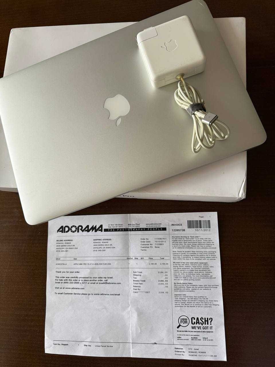 Apple MacBook Pro 15" Retina 2012