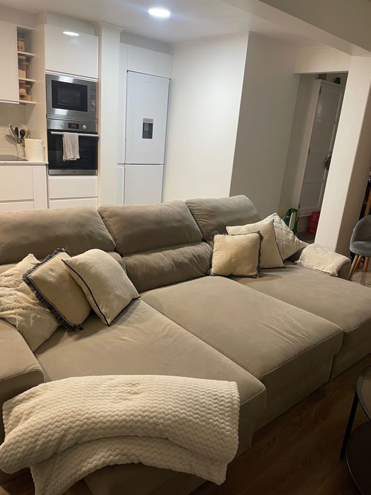 Sofá com 3 chaise longue - Cinza