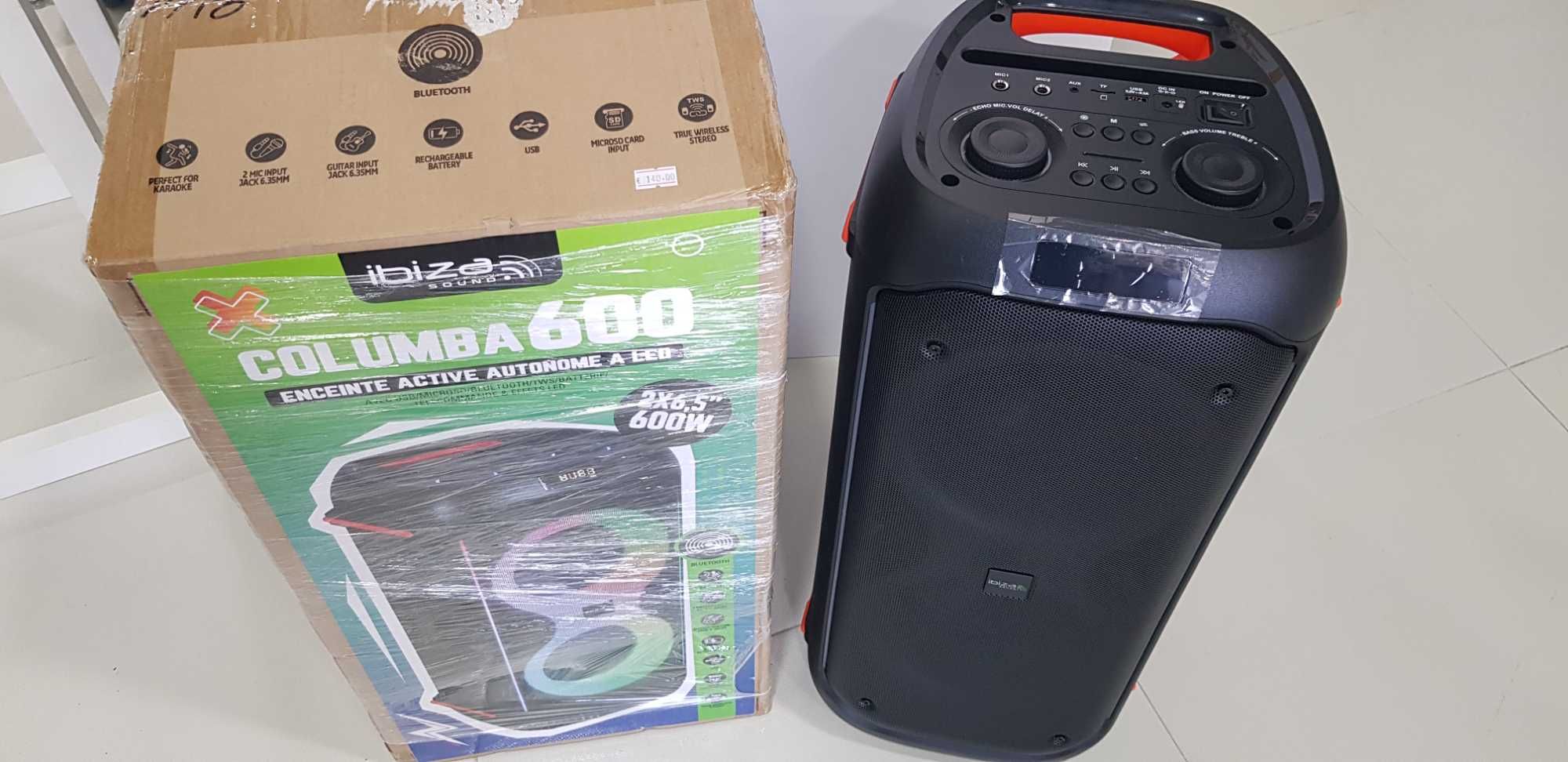 Coluna a bateria 600w - Columba 600 - NOVA