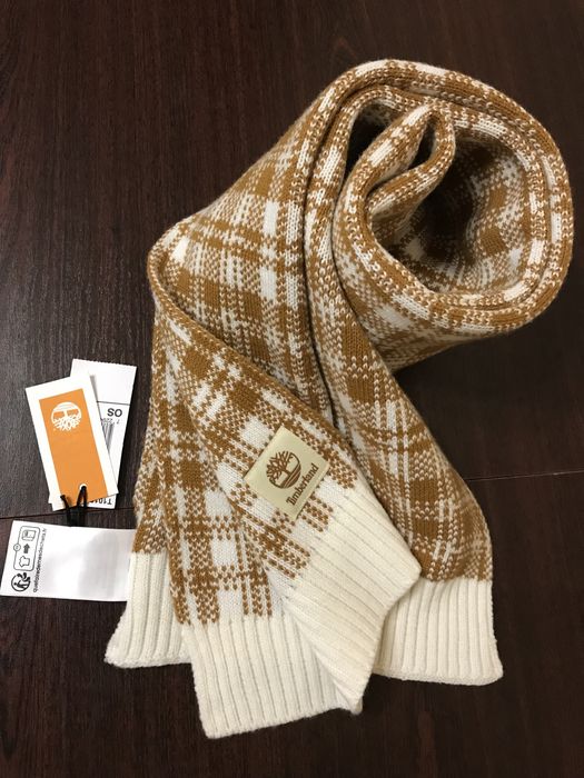 Новий брендовий Timberland шарф акрил беж