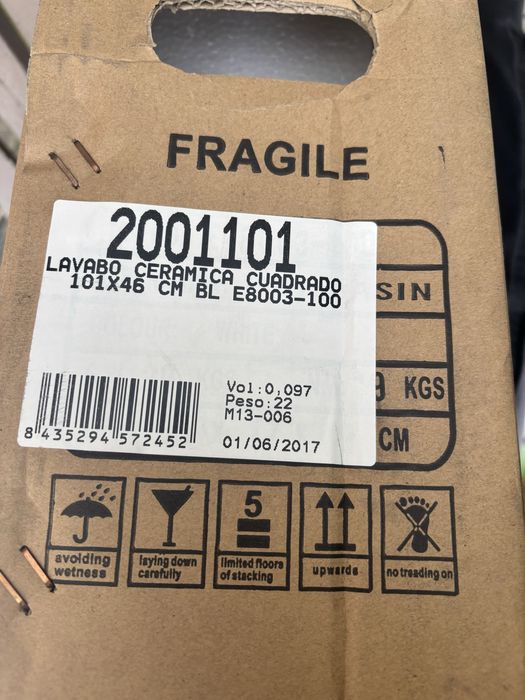 Umywalka łazienkowa 101x46 cm