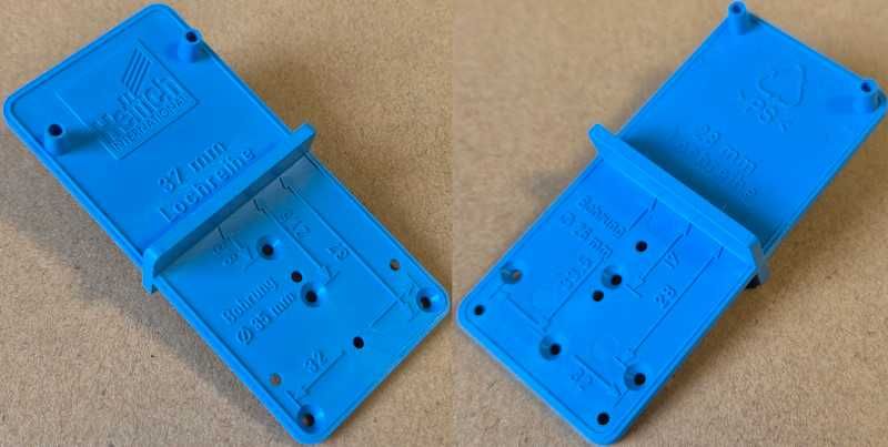 Szablon do montażu zawiasów Hettich