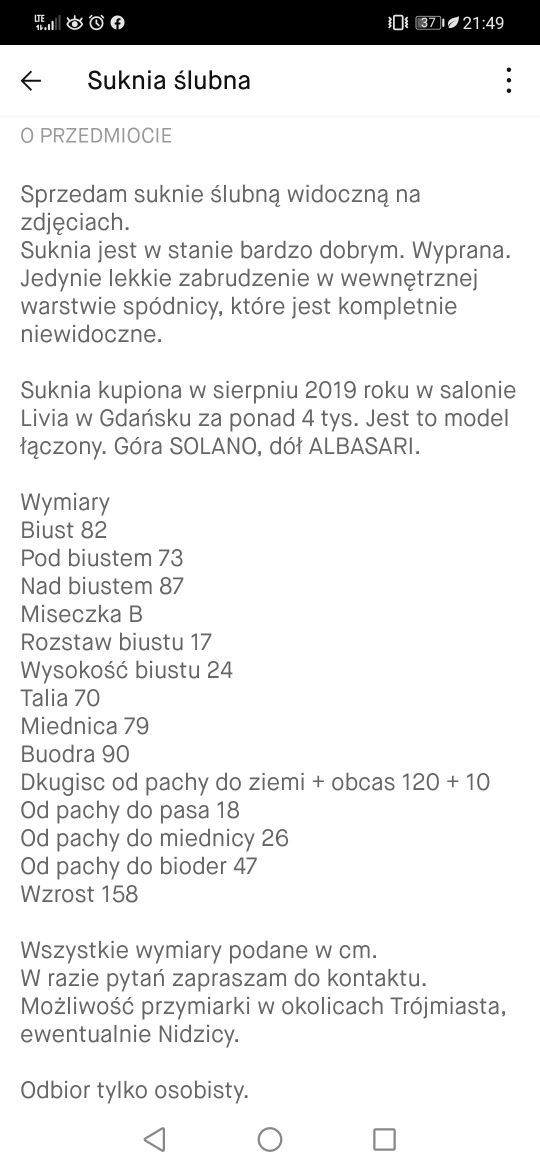 Suknia ślubna Solano+Albasari. Model łączony. Nie ma drugiej takiej