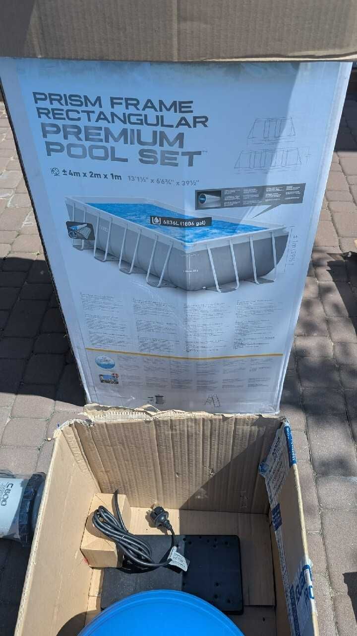 Basen Intex stelażowy 4m x 2m x 1m +pompa piaskowa, filtry.