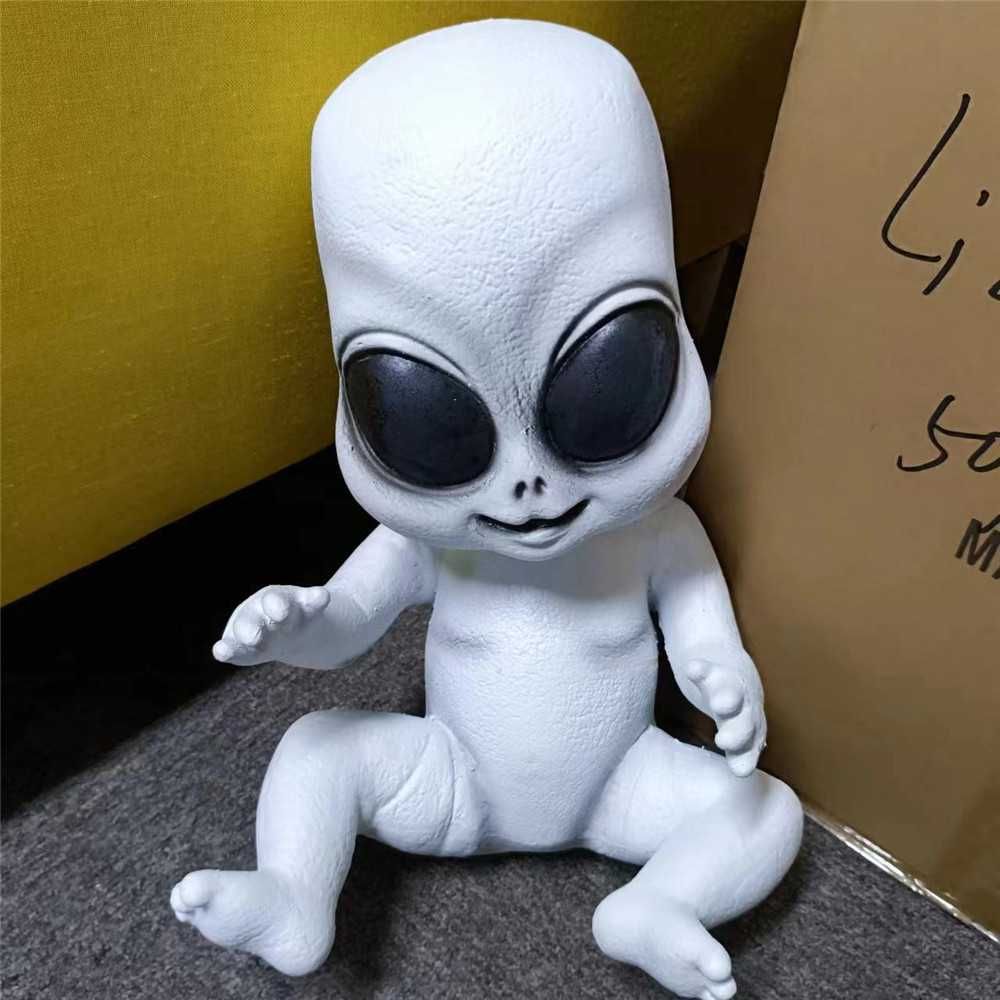WYJĄTKOWA Dekoracja Do Domu DUŻA Figurka Uroczy UFO Obcy Lateks 1,3 KG