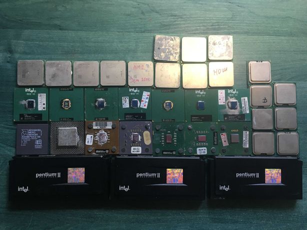 Колекція процесорів: Pentium II 3шт,  AMD 486 dx2 Athlon Celeron 35шт.