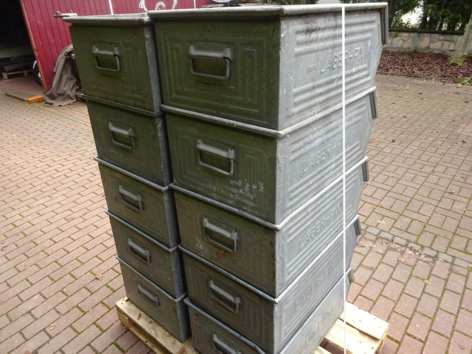 Skrzynka kuweta magazynowa SSI SCHAFER Duże metalowa ocynk mocna