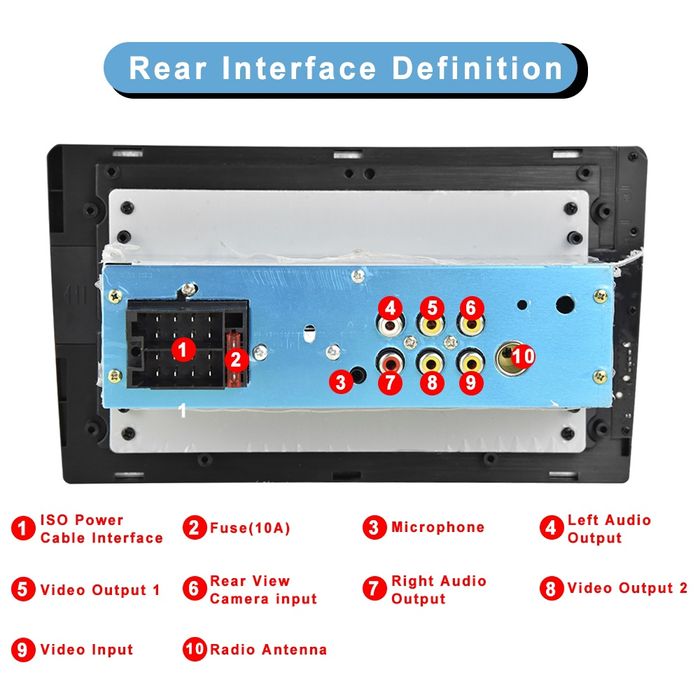 Rádio 1din de 9 polegadas touch Bluetooth MirrorLink + microfone NOVO