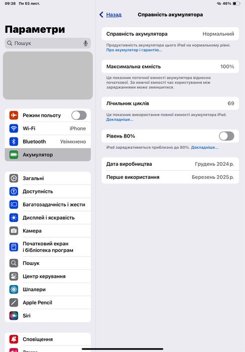 Планшет Apple iPad 11'' (A16) WiFi 128GB (MD4A4) Blue