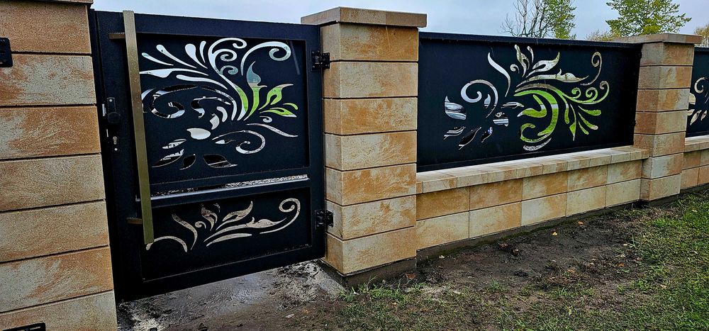 Ogrodzenie wycinane laserowo aluminiowe lakierowane proszkowo