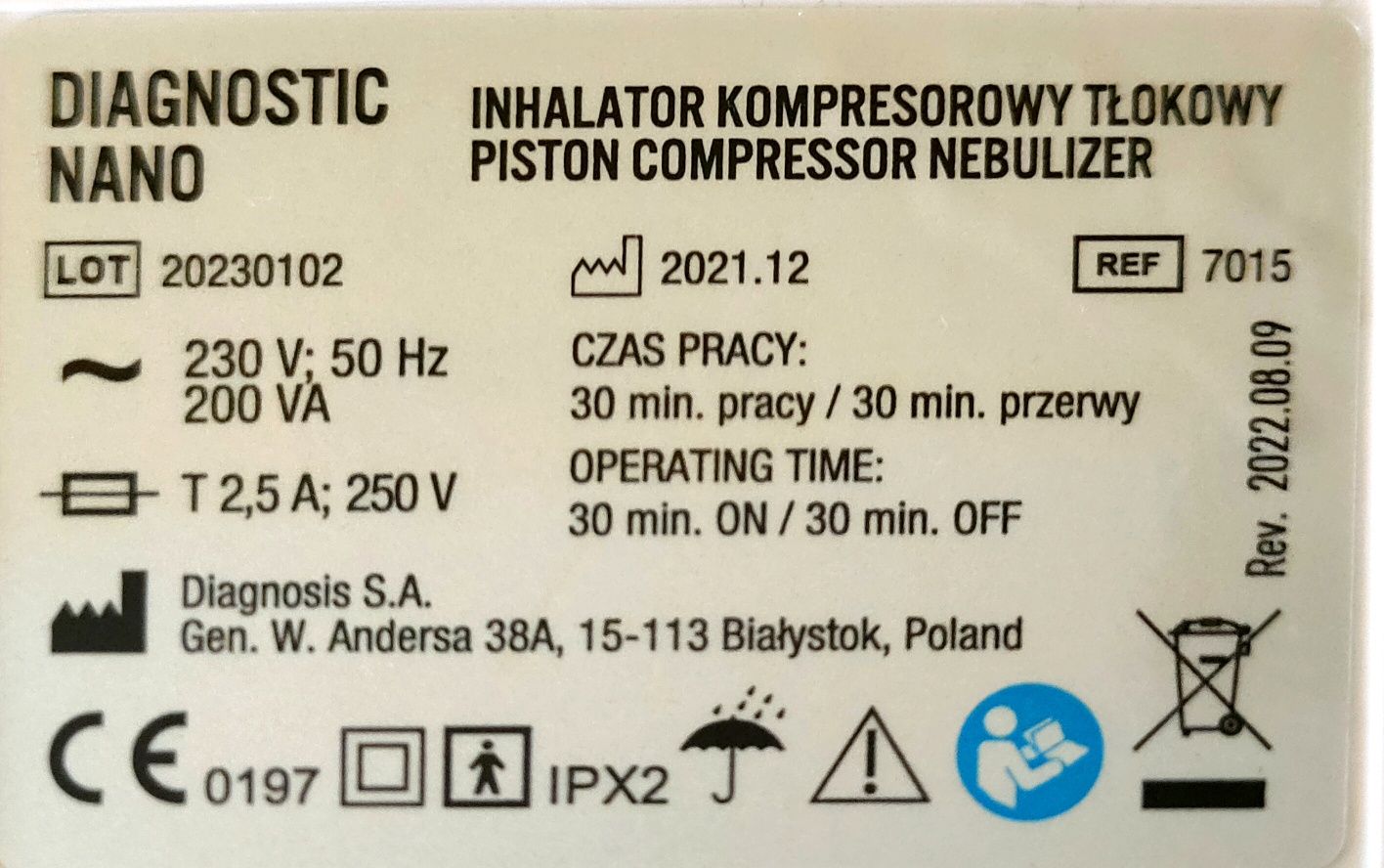 Diagnostic Nano Inhalator
