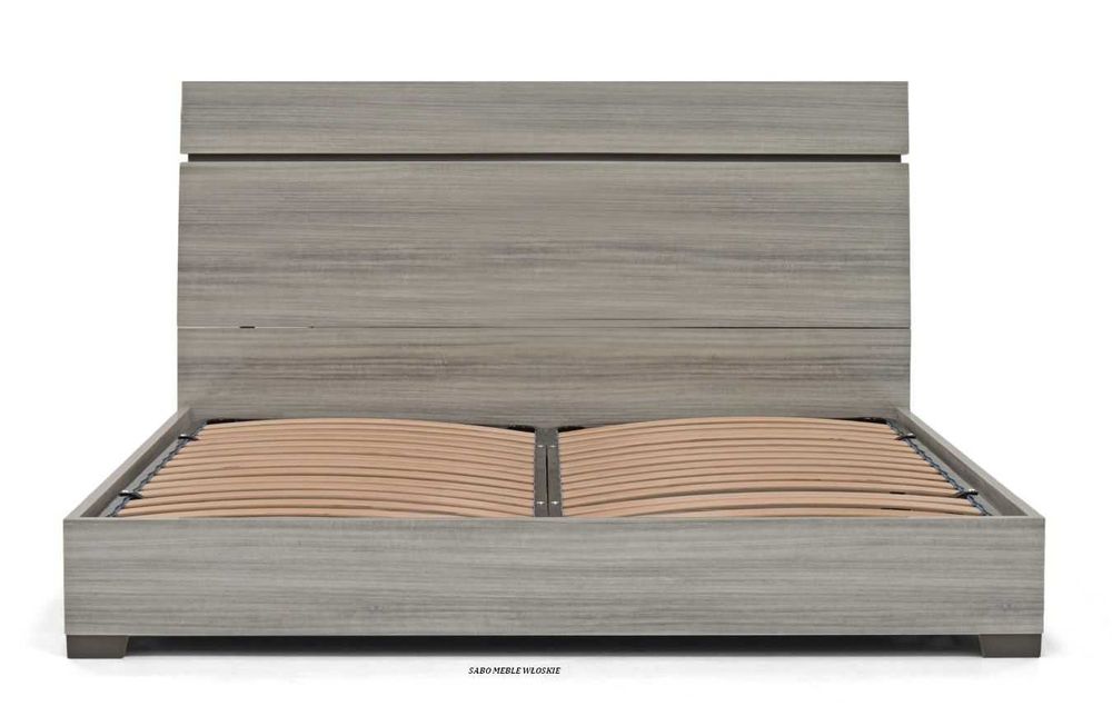 Łóżko 180 panel Kolekcja Minimalistyczna szare OFERTA SPECJALNA