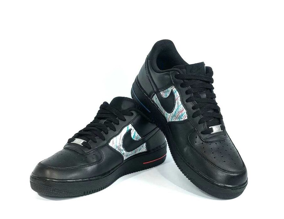 Кожаные кроссовки Nike Air Force 1 '07 Black Оригинал