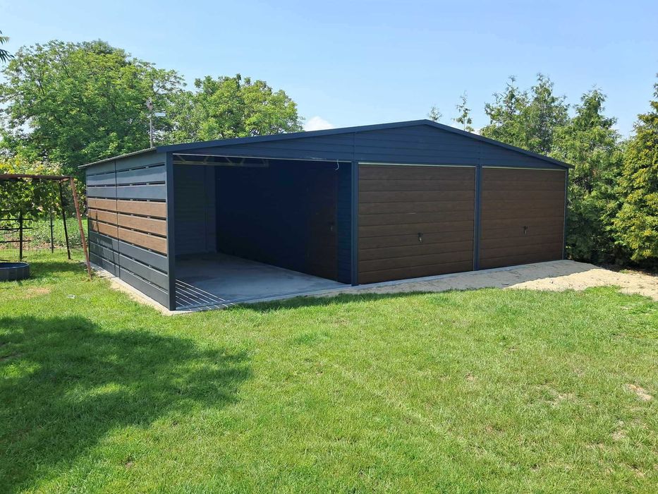 Garaż blaszany, wiata. WZMOCNIONY PROFILAMI. Producent. Cała Polska