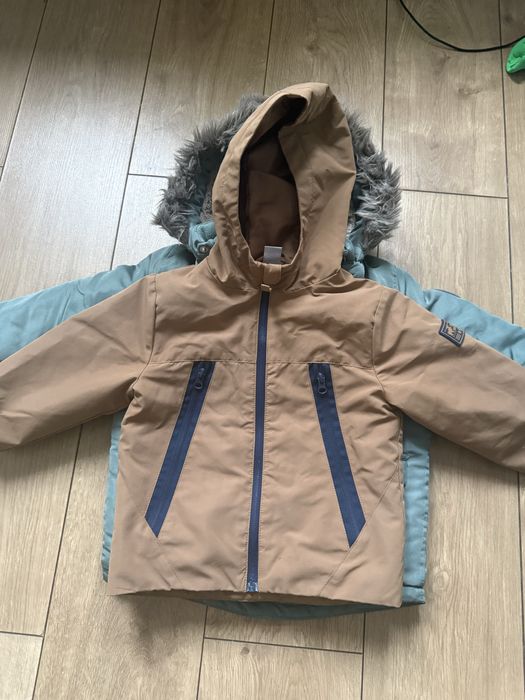 Kurtka, buty, spodnie, swetry