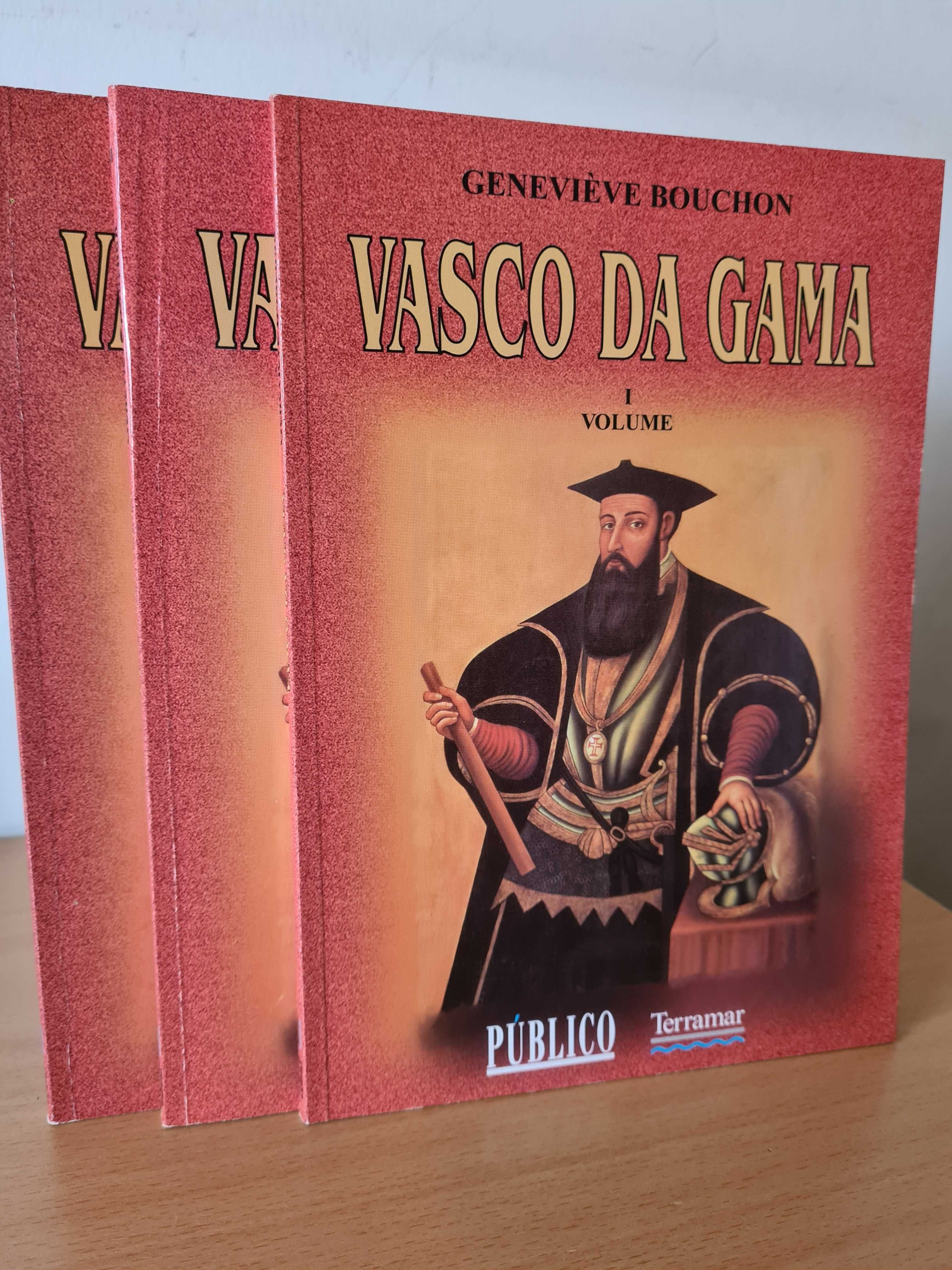 3 volumes da obra "Vasco da Gama" de Geneviève Bouchon"
