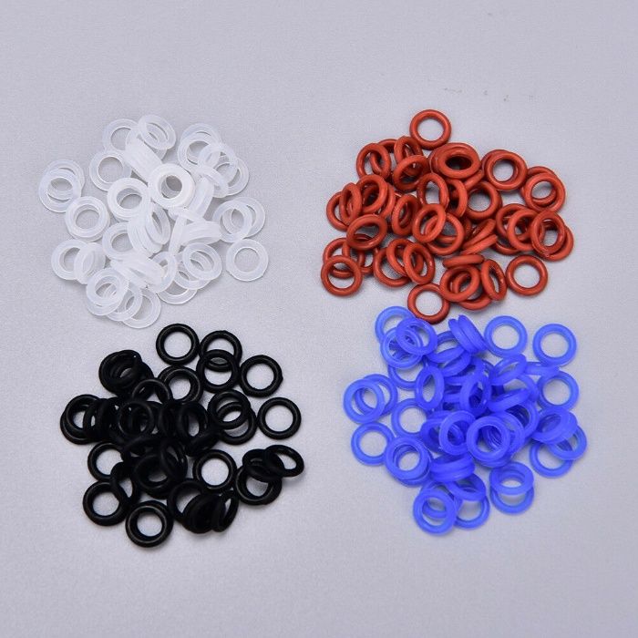 100 Argolas de Silicone O-Rings p/ Keycaps Teclado Mecânico - Novo