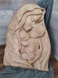 Obraz w drewnie prezent ślub MARIA Z JEZUSKIEM 30