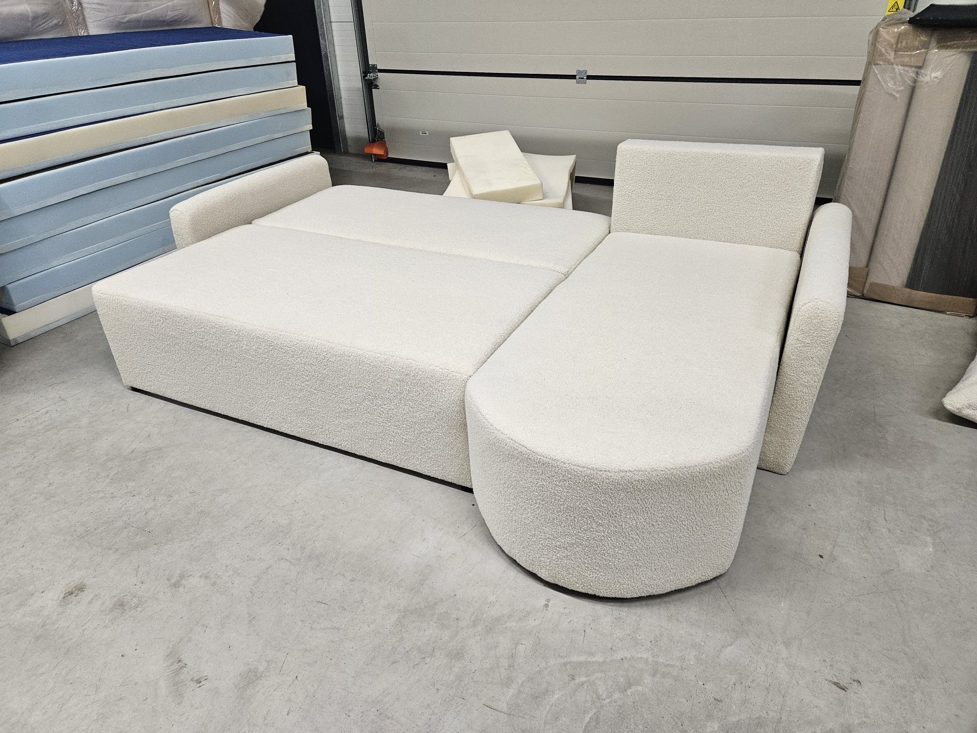 Narożnik Rozkładany Sofa Kanapa Pojemnik Dostawa