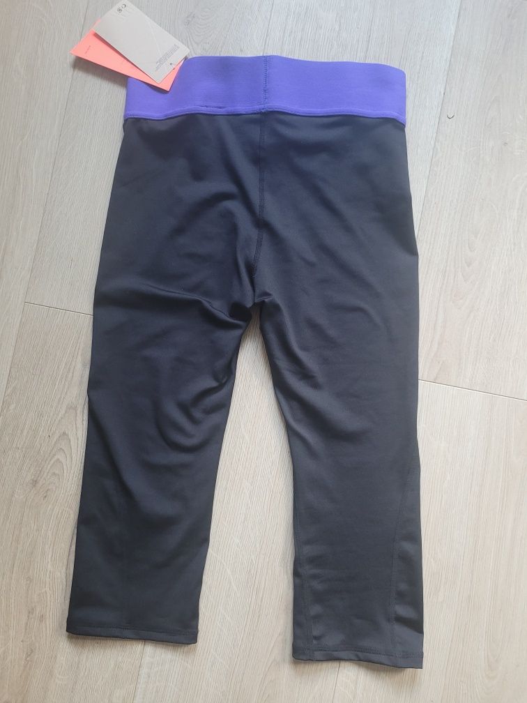 Nowe sportowe, czarne  legginsy 3/4 H&M r.S