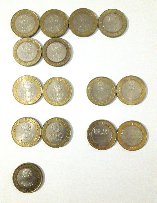 Moedas de 200 Escudos (bimetálicas) - Pack de 15