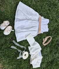 Abrakadabra sukienka do chrztu dla dziewczynki r 68-74