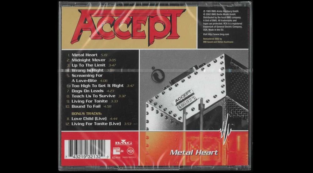 Accept – Metal Heart. Płyta CD. NOWA