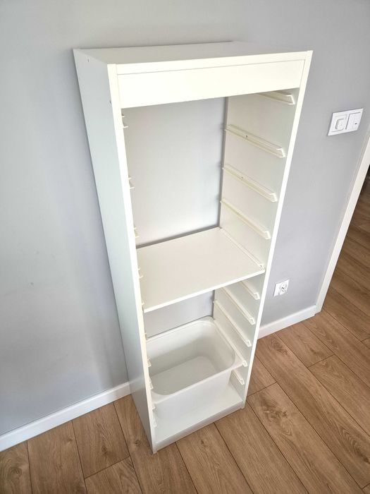 Regał IKEA Trofast , 46x30x145 cm , biały - 1 pojemnik, 1 półka