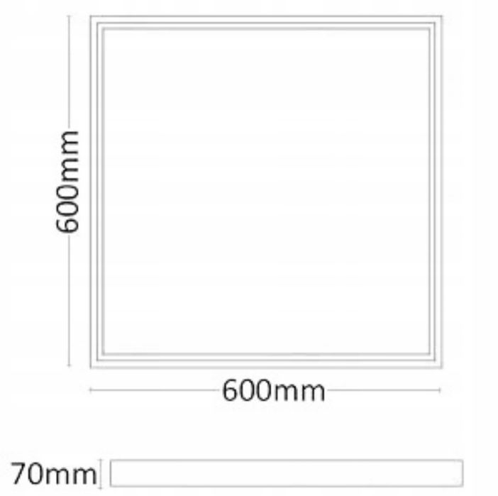 Ramki natynkowe do montażu Paneli LED 60×60×7 cm Oprawa Zatrzaskowa