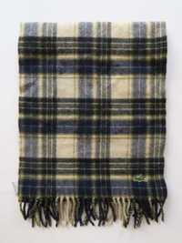 Lacoste szal szalik wełniany w kratę