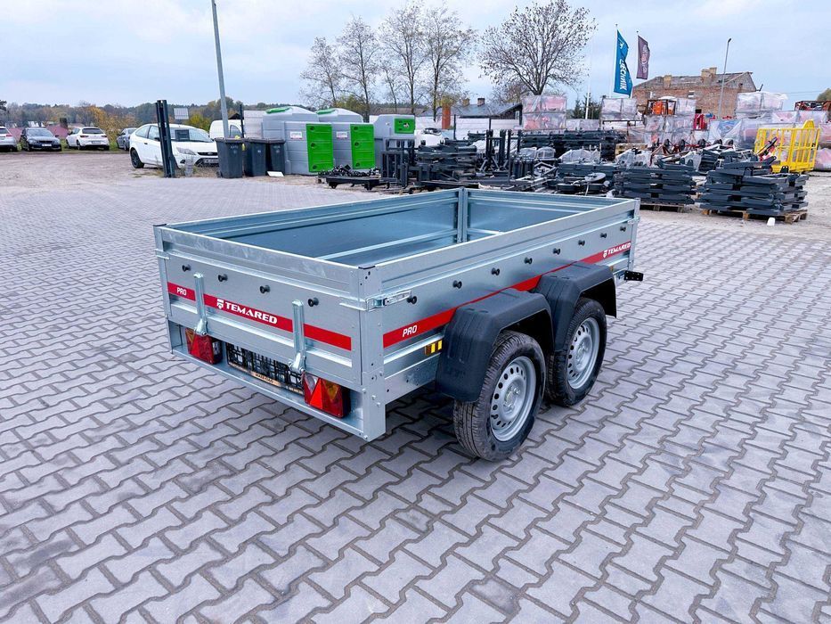 Przyczepka TEMARED PRO 2312/2 przyczepa samochodowa 230x126 2 osiowa