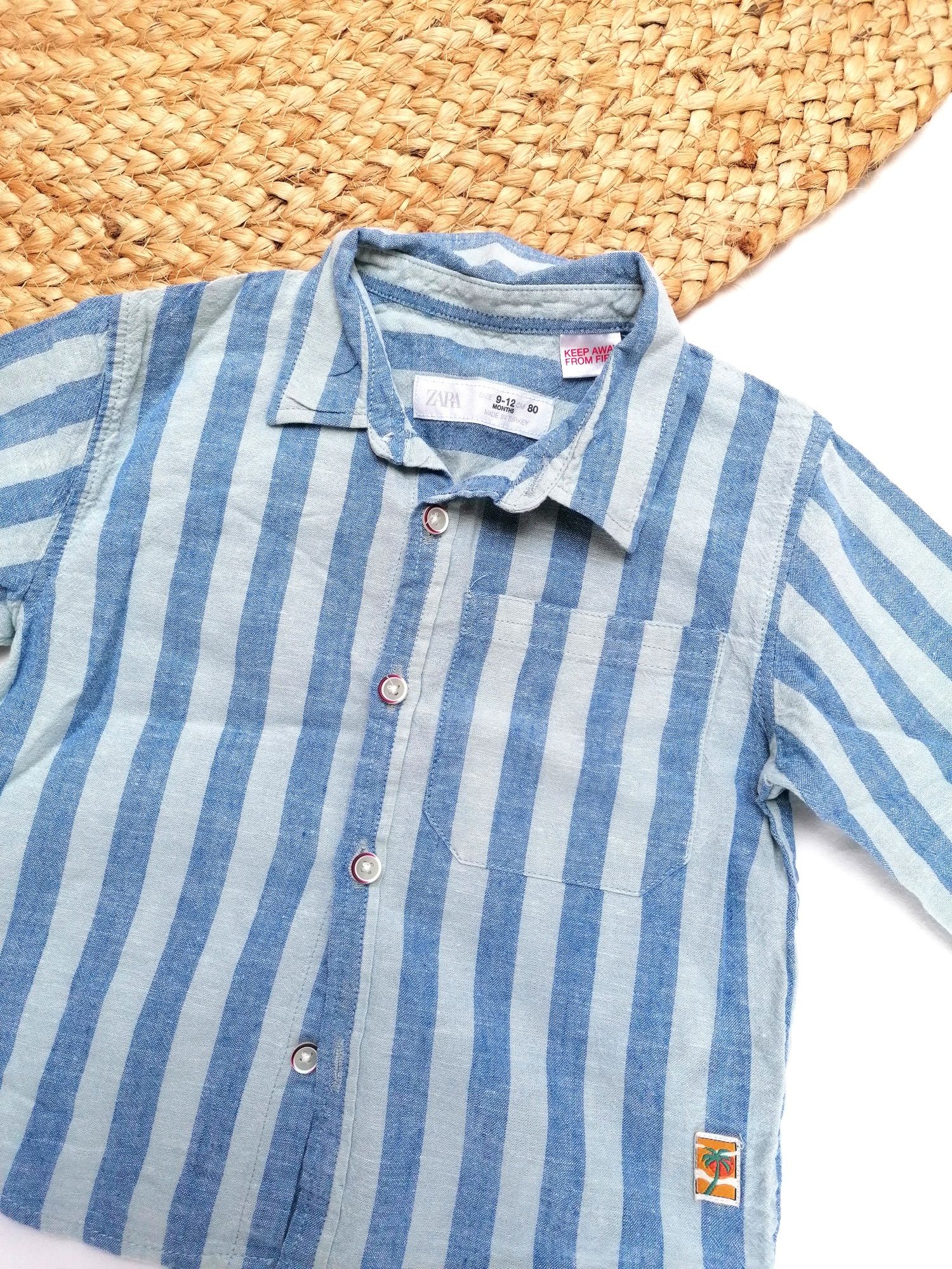 Camisa Praiana às Riscas, de Bebé