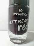 Lakier Essence Left me on Red nr 72 ciemno czerwony bordowy