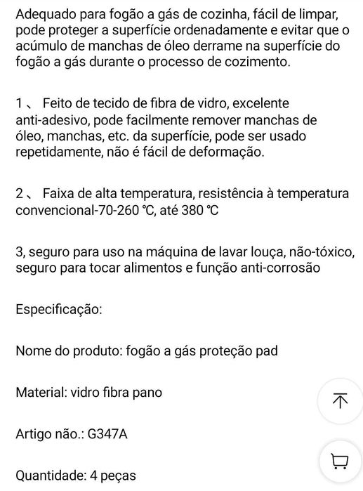 Proteção para fogão