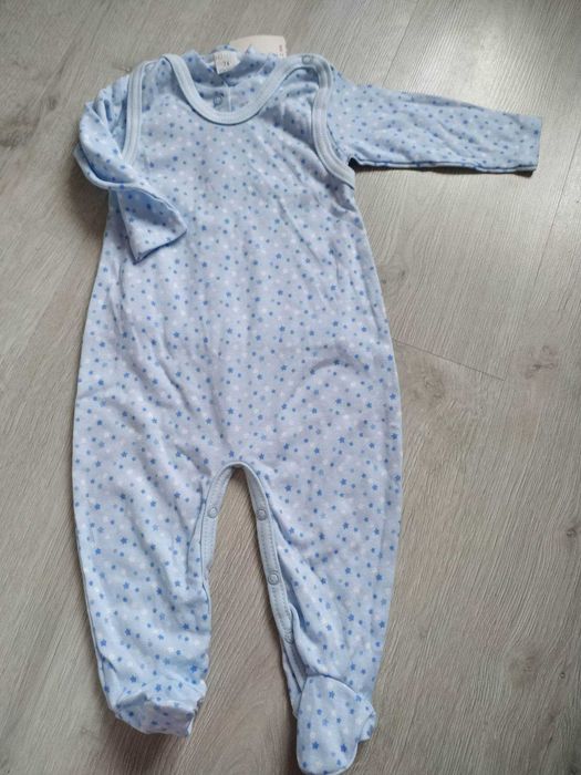 Śpioszki, kaftanik komplet r.74