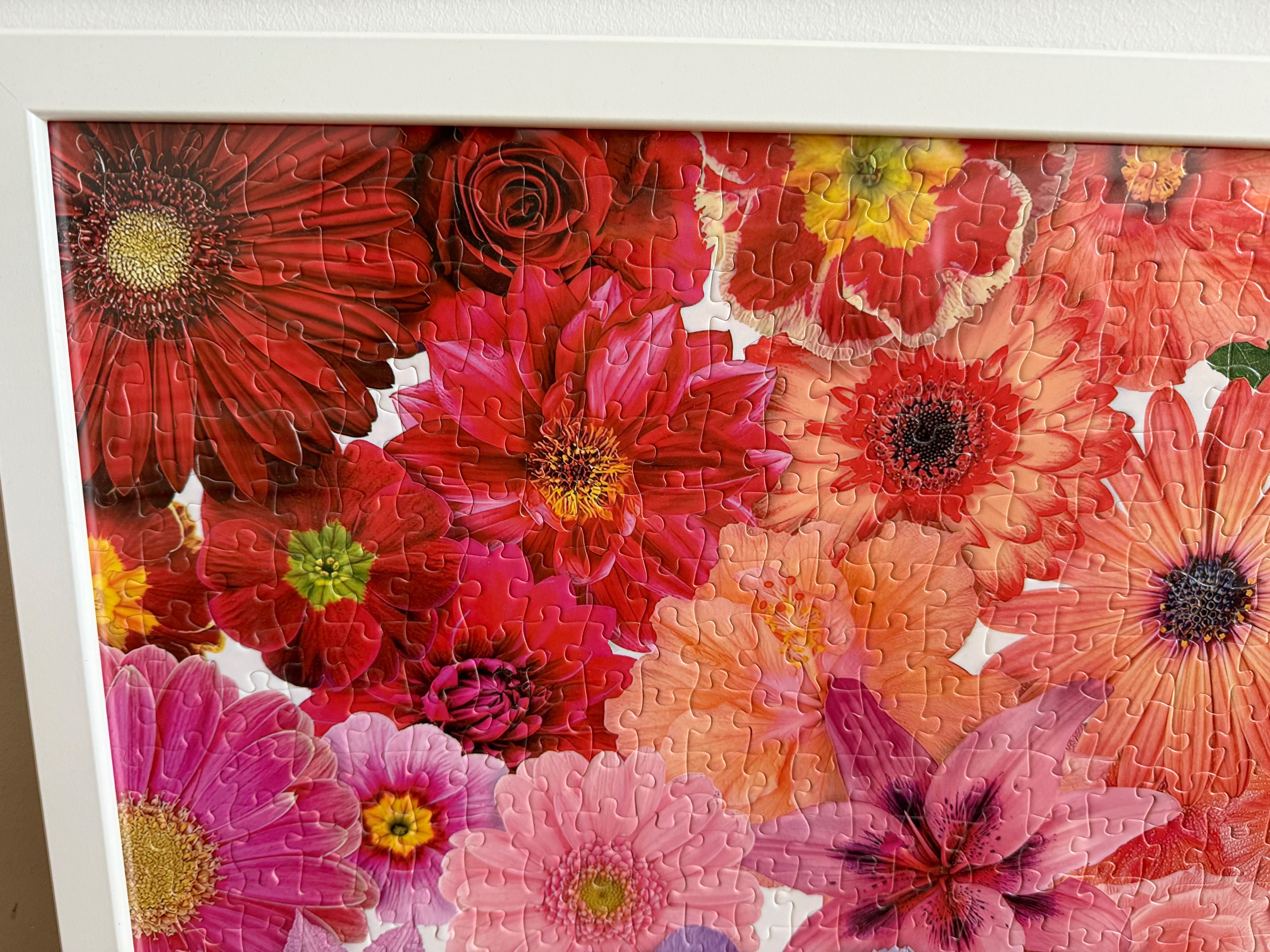 Puzzle 1000 com moldura, flores