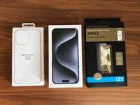 Nowy iPhone 15 Pro Max 256 GB Titanium Blue + Akcesoria