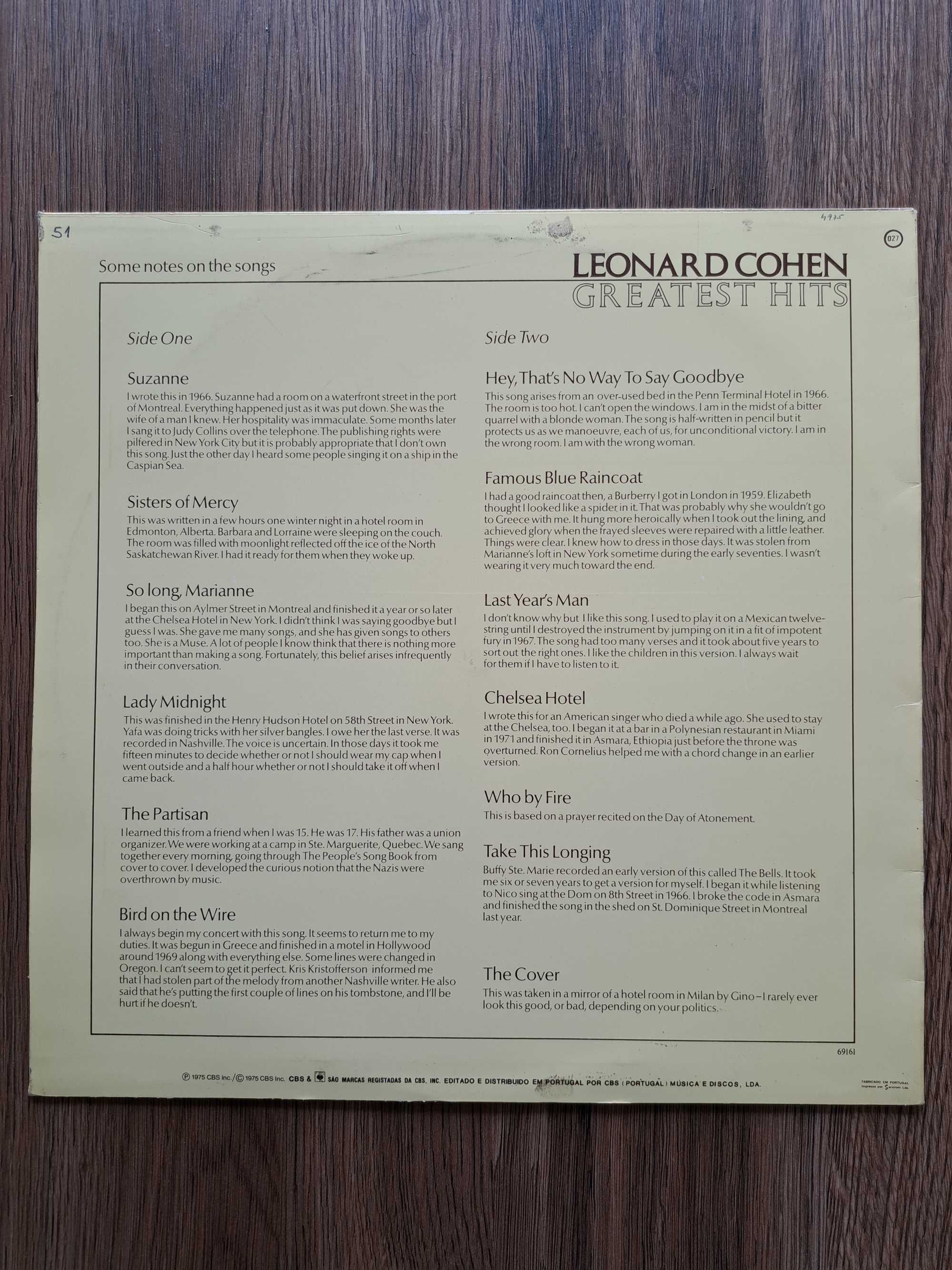 Leonard Coehn disco vinil GHits