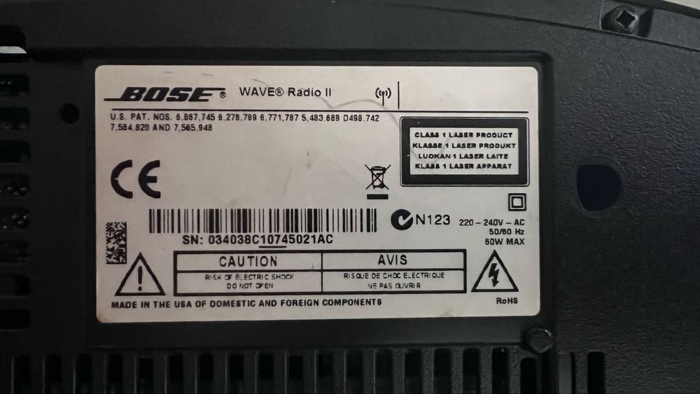 Bose wave radio II + zmieniarka cd