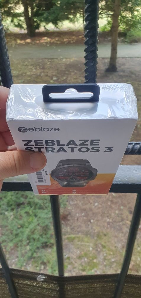 Zegarek Smartwatch Zeblaze Stratos 3 - obudowa srebna, pasek orange