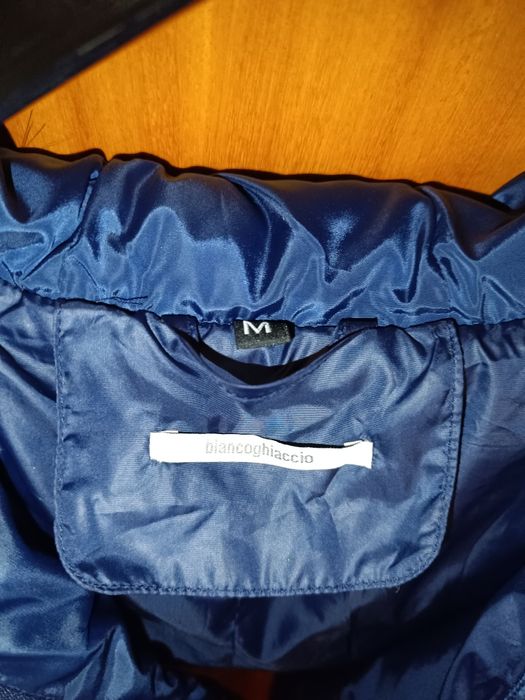 Casaco de penas azul