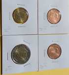 Moedas de euro Luxemburgo, Grécia e Croácia