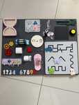 Tablica manipulacyjna drewniana handmade edukacyjna
