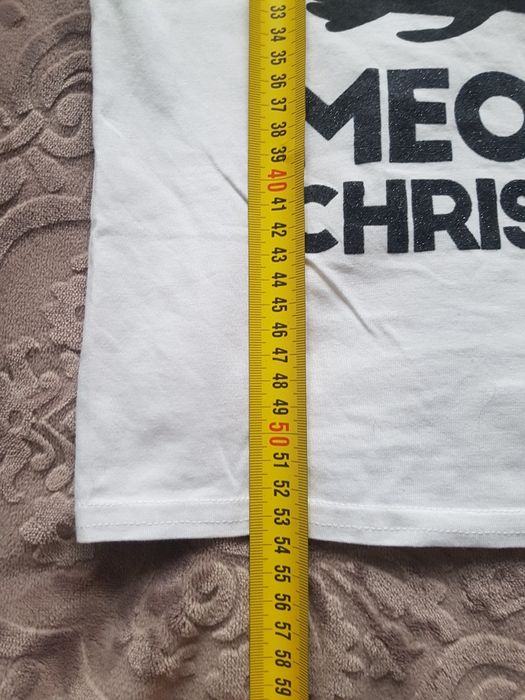 bluzka T-shirt z krótkim rękawem z kotami, choinka  z kotów 146-152